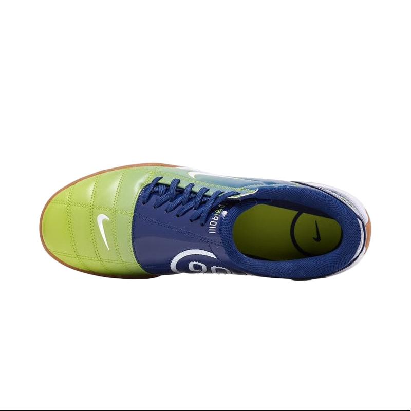 Nike Total 90 III SP Sprite Mens Football Sneaker IH2230-400 Blue Yellow Green Gum Futsal Indoor Soccer Athletic Training Low Top Closed Toe Comfort Sports Shoes