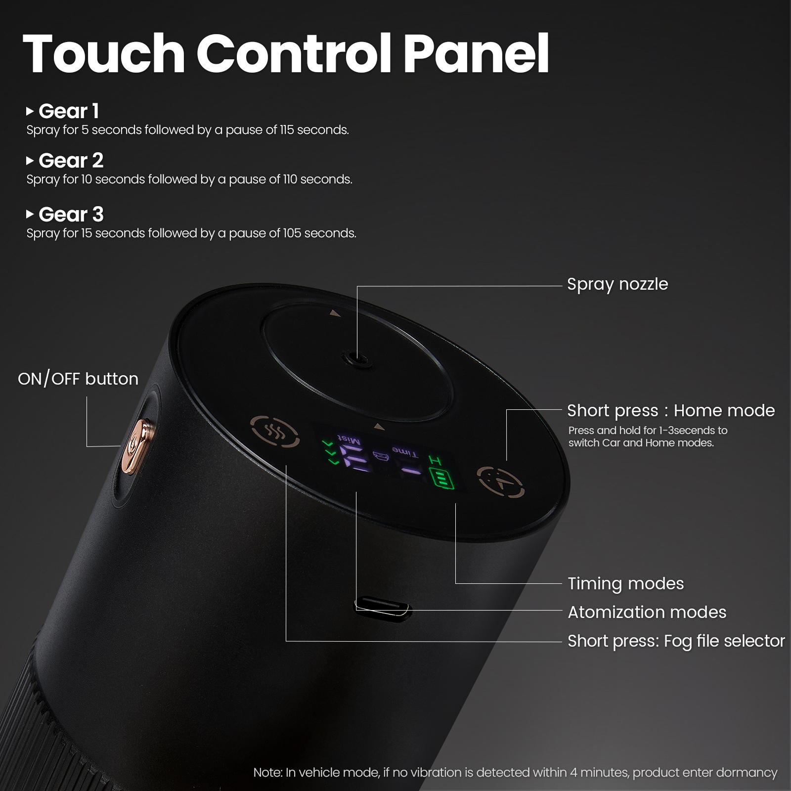 AESHORY Waterless Essential Oil Diffuser Starter Kit with Hotel Fragrance Oil Battery Operated Mini Scent Diffuser, Portable Aromatherapy Diffuser for Home, Car, Office (Black)