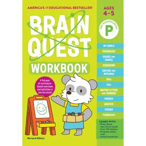 Brain Quest Workbook: Pre-K Revised Edition by Workman Publishing, Liane Onish [Paperback Book]