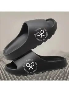 Non-slip EVA Foam Platform Slippers for Women Men Lightweight Beach Pool Shoes Summer Casual Open Toe Sandals Indoor Outdoor Comfortable Home Slippers with Unique Scissors Pattern Design Fashionable Fo