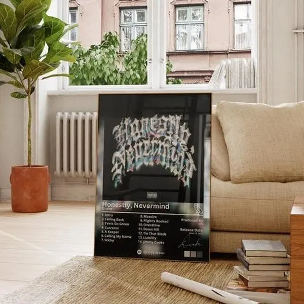Drake Album Poster, Honestly, Nevermind Poster Unframed