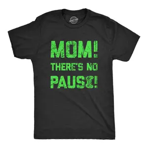 Mens Mom Theres No Pause T Shirt Funny Video Gamer Joke Tee for Guys Mens Funny T Shirts Cool Vintage Fashion T-Shirt Gift Classic Menswear Sarcastic Apparel for Men Funny Gamer Short Sleeve Novelty Tees for Black -