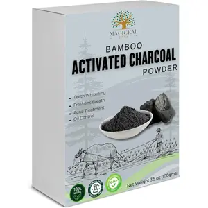 3.5 oz Fine Activated Bamboo Charcoal Powder for Baking, Teeth Cleaning and Beauty