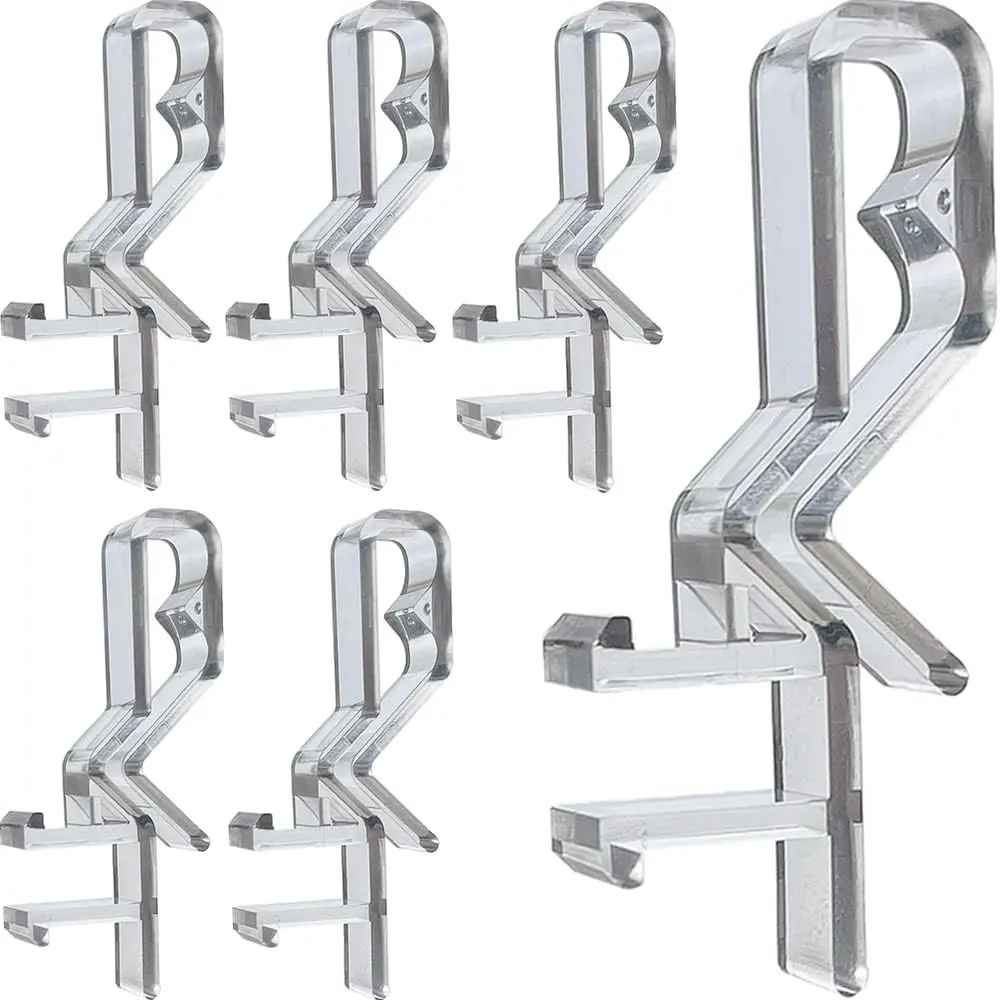 Hidden Channel Valance Clips 1-7/8 inch 10 Pack Clear for Faux and Real Wood Window Blinds Retainer Holder for Valance with Back Groove