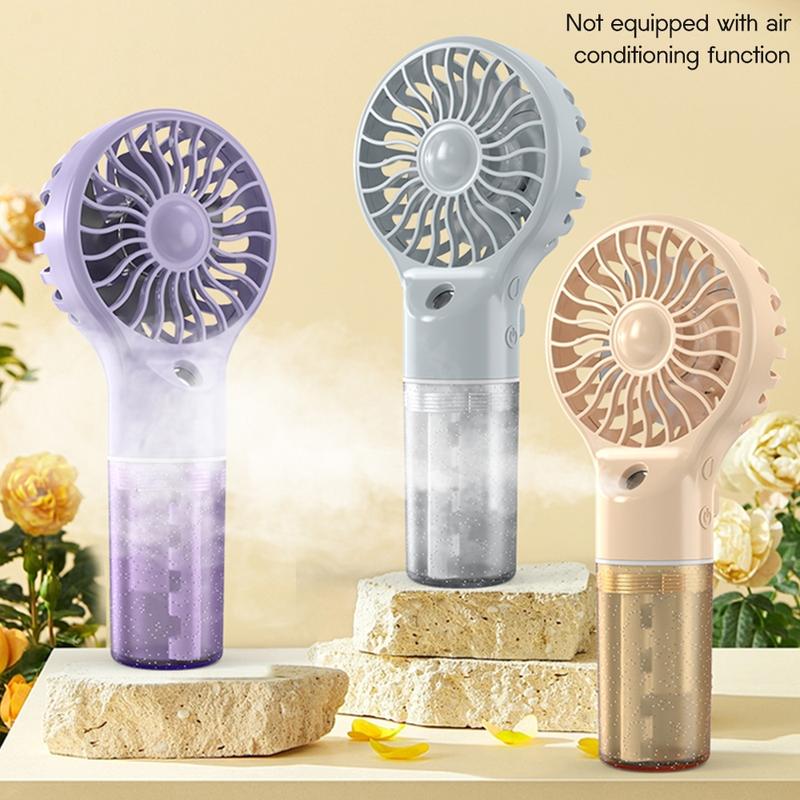 Portable Handheld Fan, USB Rechargeable Electric Fan with Spray ...