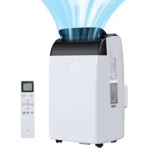 Portable Air Conditioner, 12,000 BTUs 3-in-1 Portable Air Conditioner - Cooling, Dehumidifier, Fan Modes with Sleep Mode, Window Exhaust Kit, Rolling Wheels for Rooms up to 550 Sq Ft, Black Top Cover