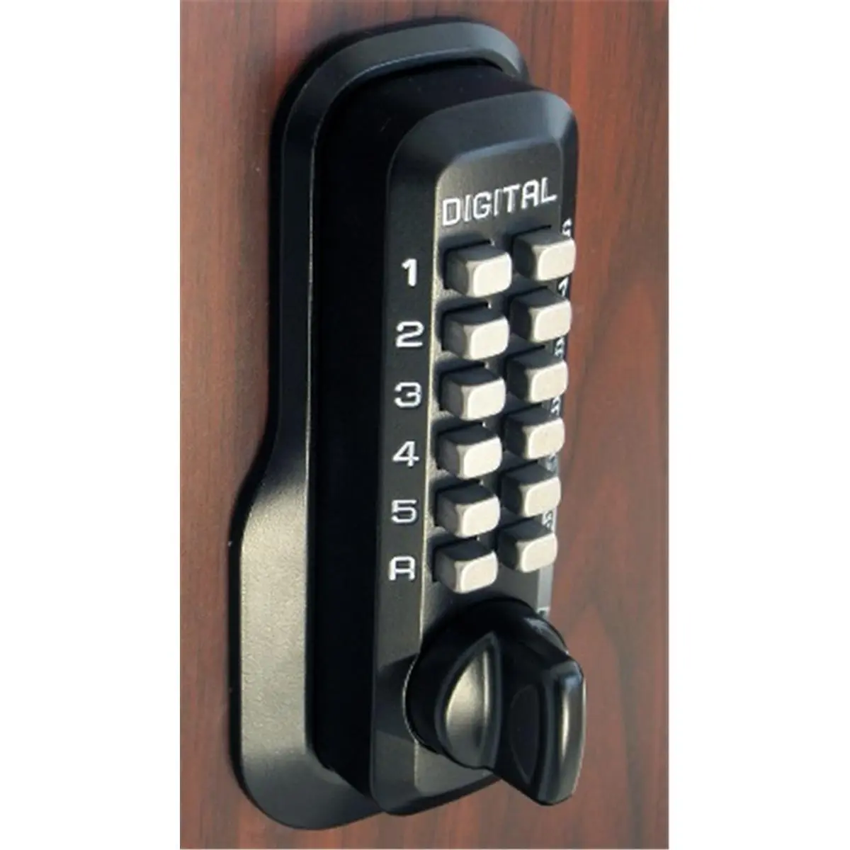 212 MAIN Lockey M-210-JB-EZ Mechanical Keyless Deadbolt - Ez Mount Plate, Jet Black Door Entry Security Lock with Electronic Keypad & Keyless Access