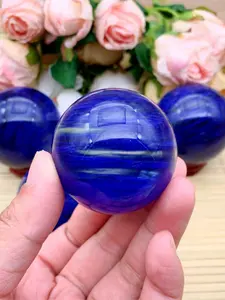 1pc Blue Melting Stone Sphere: Quartz Crystal Reiki Healing Decor, Energetic Crystal gift, home decor, Decorations