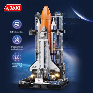 Jaki Super Space Shuttle Building Blocks, High Quality Large Space Shuttle Model, Space Rocket Model, Science Fiction Model, Home Decoration Jigsaw Model, Halloween, Christmas Gift 2200 Pieces)[Without Color Box]