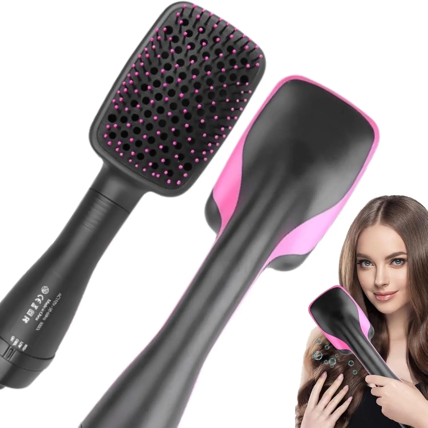 Blow Dryer Brush Straightener, Detangling Straightening Smoothing in One Step, Reduce Frizz More Shiny for Salon-Quality Smooth Straight Hair Dryer Brush detangler comb
