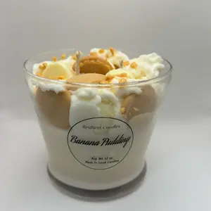 Resilient Candles Banana Pudding Coco/Soy Wax Candle 12 oz Made in South Carolina
