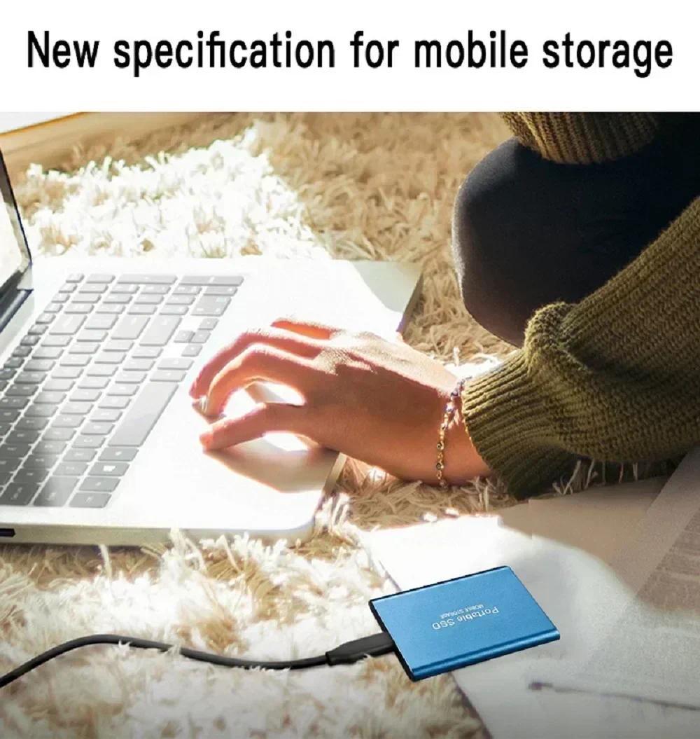 New External SSD 1TB/2TB/4TB Durable Portable Hard Disk High-rate Original Solid-state Drive for PC/Laptop/Phone/Mac