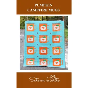 Pumpkin Campfire Mugs Quilt Pattern