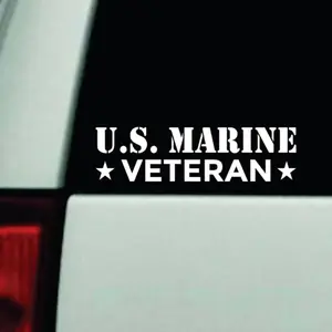 US Marine Veteran Car Decal Truck Bumper Sticker Window Windshield Vinyl Mirror Army America Retired