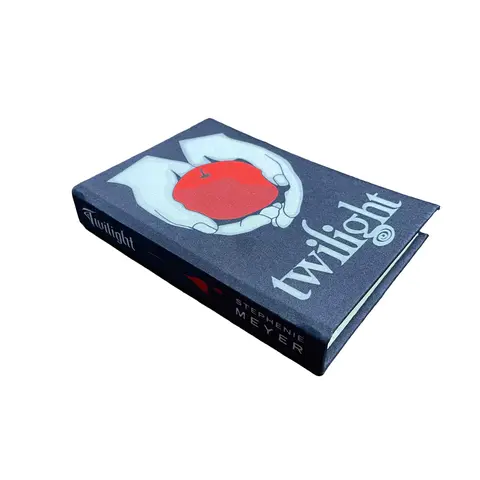 Women's Twilight Book Cover Replica PU Leather Minimalist Wallet - Preppy Anti-Theft Card Holder with 4 Card Fast Slots, Coin Pocket, Flap, Cloth Fabric, Soft Close, Light Carry, Unique Gift for Book Lovers