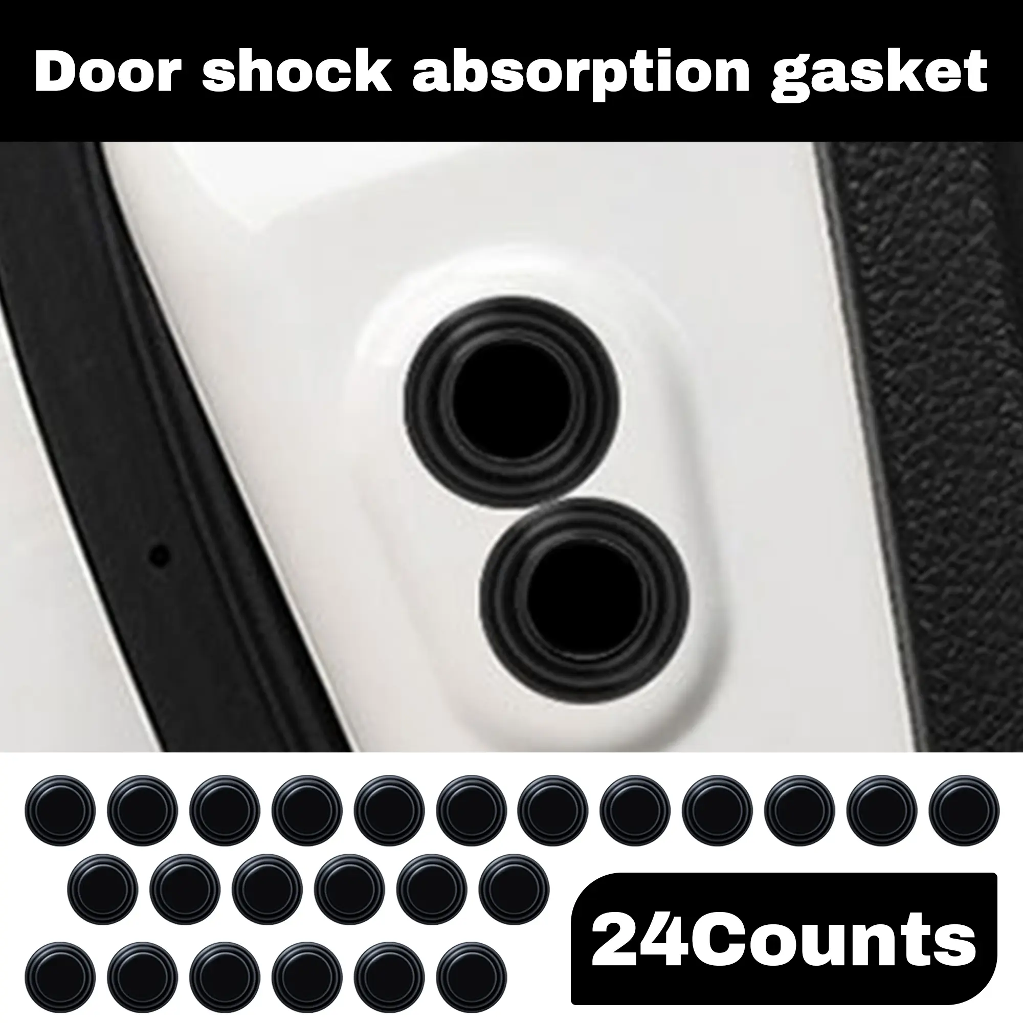 24 Counts Car Door Shock Absorbing Gasket, long service life for daily usage