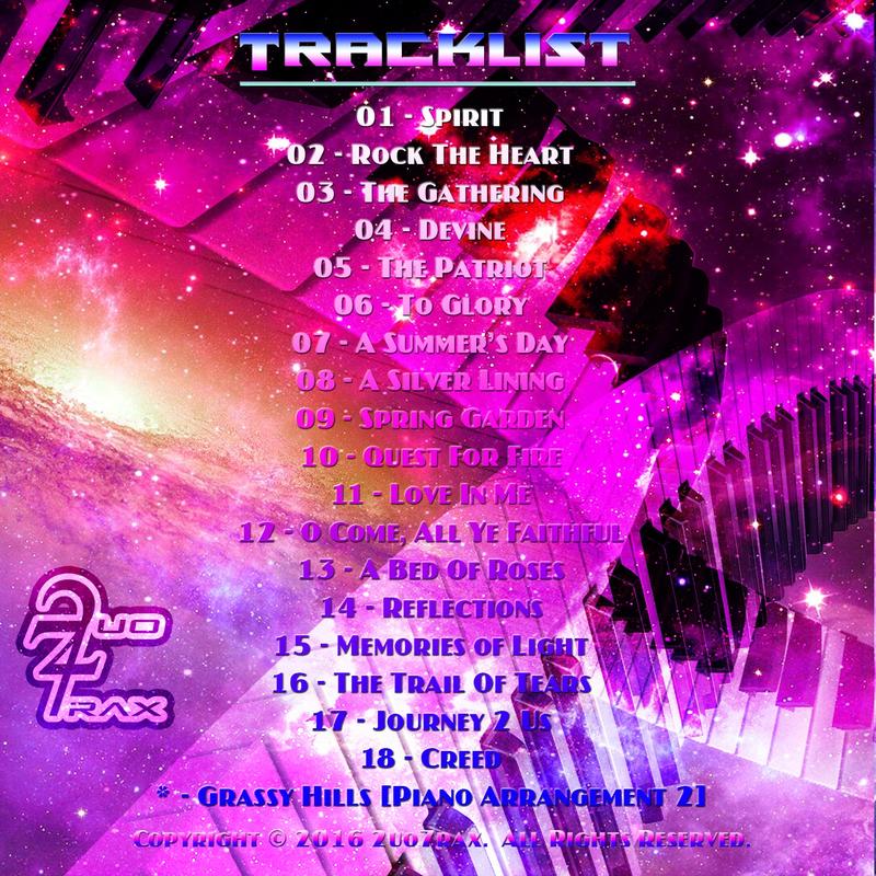 New Age 19 Track Orchestral Album - 2uo7rax's Spiri7rax Physical CD