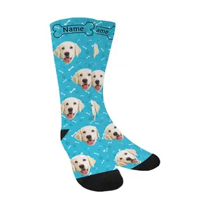 BARLEY ONE Custom Socks with Faces Change Men Face Size Personalized Printed Photo Crew Socks High-Quality Polyester Comfortable Stylish and Personalized for Fashion People, 02