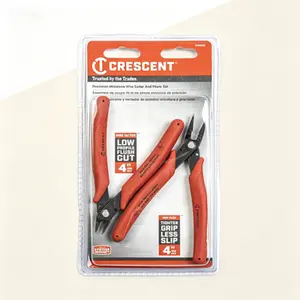 Mini Wire Cutting Pliers Set - Electrician Hand Tool for Soft Wires up to 20-Gauge AWG (0.8 mm) - Premium Precision Cutter - 2-Piece Set for Reusable Daily Use - Compact Shears for Electrical Work