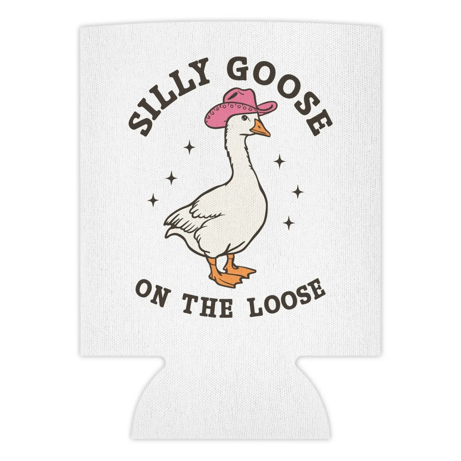 Silly Goose On The Loose Can Sleeve Beer Can Holder Sleeve Double-Sided 12-16 Ounce Fits Portable Indoor Beach Party Gift