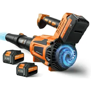 Leaf Blower Cordless, 650CFM Electric Leaf Blower with 2 x 5.0Ah  and Charger, 6-Speed Modes, Brushless ,  Blowers for Lawn Care, Yard, Patio, Dust, Blowing Leaves