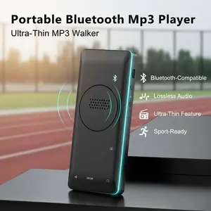 Bluetooth-compatible Mp3 Music Player Lossless Portable Fm Radio External Ultra-thin Student Sports Walkman Mp3 Player Recorder