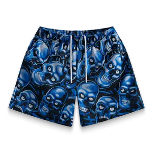 Blue Skully Shorts