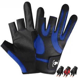 3-Cut Fingerless Fishing Gloves for Men| Non-Slip Grip & Quick-Dry| Ideal for  (Lure Fishing), Fly Fishing & Deep Sea Angling| Essential Outdoor Angler Gear