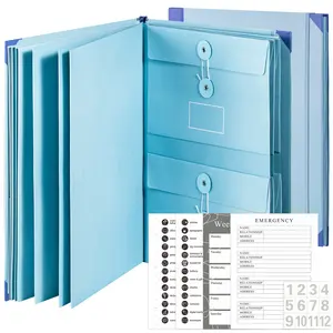 Important Document Organizer – Passport, Birth Certificate & Paper Storage, Manila Pocket Accordion Folder for Home & Office Files,UU