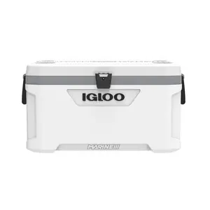 IGLOO Marine Chest Cooler, 102 Cans, 70 qt Cooler Capacity, 7 day Ice Retention, Cooler with Handle, Cooler box for camping, travel, and picnics, Portable insulated cooler, Leak-proof