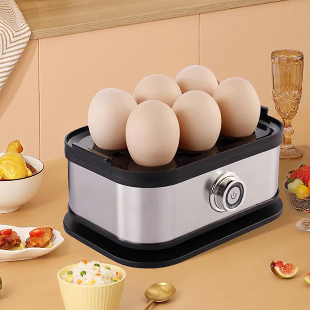 Rapid Egg Cooker, 6 Egg Capacity Electric Egg Cooker for Hard Boiled Eggs, Poached Eggs, Smart Egg Cooker with Auto Shut Off Feature, Vegetable Steamer, Mini Breakfast Machine Rapid Egg Cooker, 6 Egg Capacity Electric Egg Cooker for Hard Boiled Eggs, Poached Eggs, Smart Egg Cooker with Auto Shut Off Feature, Vegetable Steamer, Mini Breakfast Machine