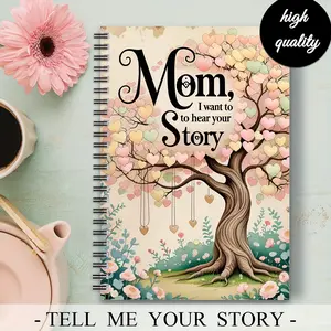 Memory Journal for Mom, Story Recording Notebook, Capture Life Stories and Memories, Heartwarming Gift for Mothers, Personalized Keepsake