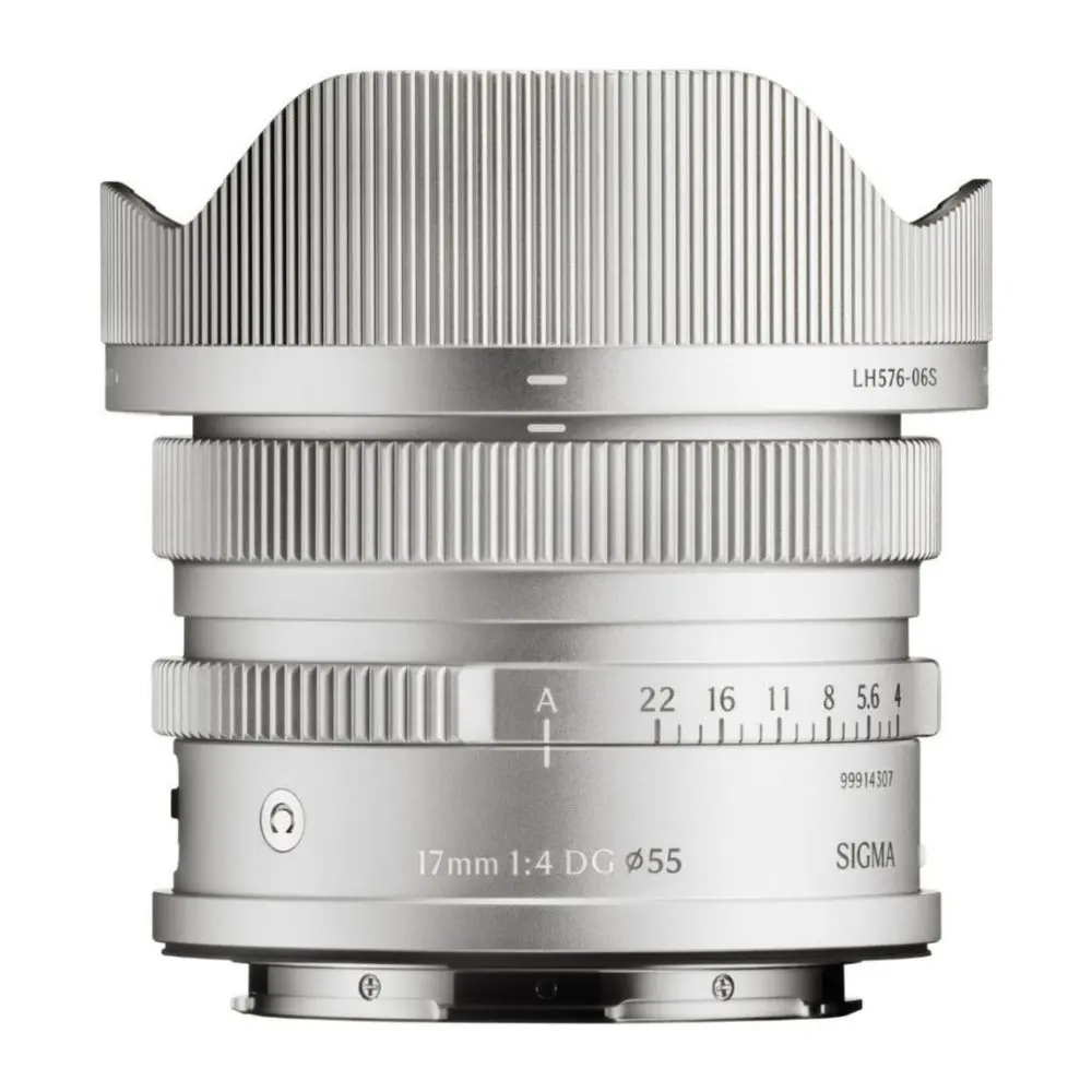 Sigma 17mm F4 DG Ultra-Wide Full-Frame Contemporary Camera Lens (Silver, L Mount, 55mm Glass) - Manual Aperture Ring and Focus Mode Switch, Magnetic Rear, Compact Metal Construction, Anti-Ghosting Digital Lens