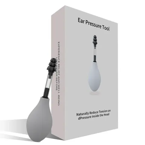 Silicone Swimming Ear Pressure Relief Device - Gentle, Compact Unisex First Consumer Migraine Product for Natural Tinnitus Aid, Headache Tension Reduction, Stress Relief Gift for Dad, Use on Flights, Cars, or at Home