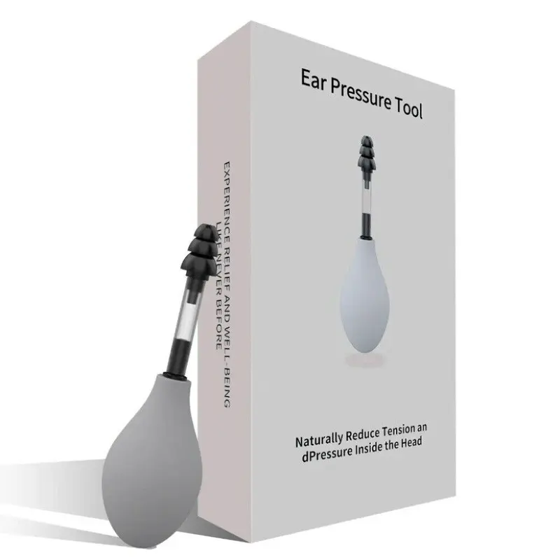 Silicone Swimming Ear Pressure Relief Device - Gentle, Compact Unisex First Consumer Migraine Product for Natural Tinnitus Aid, Headache Tension Reduction, Stress Relief Gift for Dad, Use on Flights, Cars, or at Home