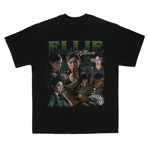 Ellie Williams The Last Of Us Vintage T-Shirt,  Ellie Williams Gift For Movies Lovers Casual Clothing Fabric Sweatshirts Streetwear