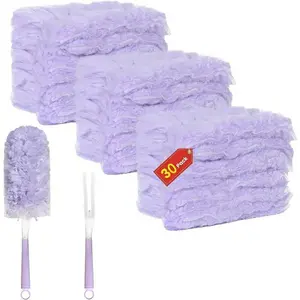 Disposable Electrostatic Dusters with Handle, Replaceable Heads for Home, Car, Electronics, Keyboard, Furniture Cleaning
