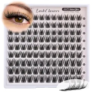 Lash Clusters Wispy Natural Eyelash Extensions Short 10-14mm Eyelash Clusters Volume Lash Extensions Thin Band DIY Individual Lashes
