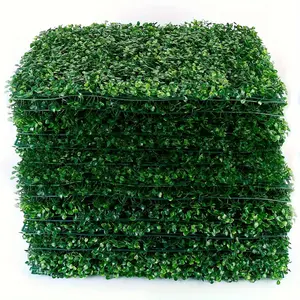Artificial Boxwood Hedge Panels (64 Sq.Ft) - Premium PVC Privacy Fence Screen for Indoor/Outdoor - UV Resistant Gradient Green Wall Decor for Patio, Wedding, Photo Backdrop & Home Privacy