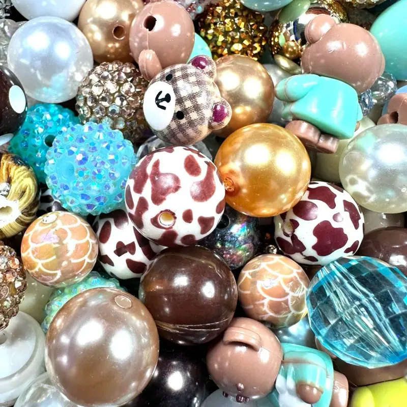 Teddy Mix Assorted Beads with Unique Designs and Vibrant Colors for Crafting and Jewelry Making