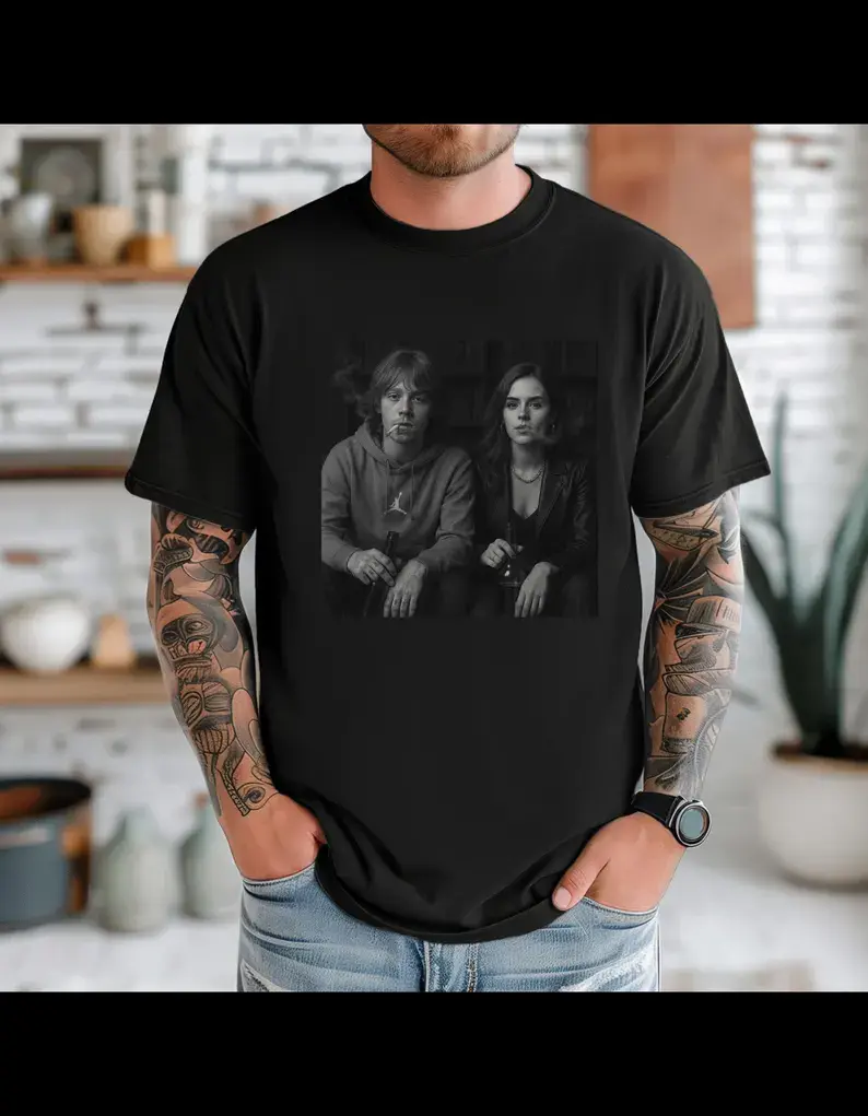 Harry Grunge T-Shirt, Ron Weasley Hermione Funny Movie Tee, Hogwarts Gift, Softstyle Unisex Shirt