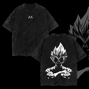 [COLLECTION] Weeb Zone Limited Edition Majin Vegeta - Dragon Ball Z Anime Double Printed Oversize Lightweight Acid Washed Tee anime lover, anime merch
