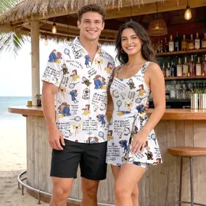 Princess A Famous Fairy Tale 2026 Vacation Couple Set Dress and Shirt Hawaii, Fairy Tale Apparel For Men Women, Matching Summer Outfits Gift Idea | 300326.R3039.ID00