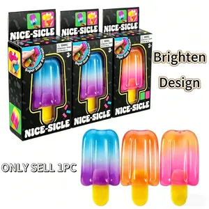 Kawaii Simulation Ice Cream Bar Fidget Toy, Soft Squishy Squeeze Toy, Aesthetic Rebound Compression, Popular Fushigi Stress Relief Surprise Decompression Gift