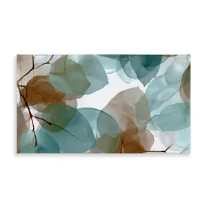 MWW C1TCLRGEZ9S854 58 x 102 in. Translucent Leaves Brown Tablecloth - Indoor & Outdoor Decor