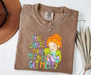 Comfort Colors TTake Chances Make Mistakes Get Messy T-Shirt, Miss Frizzle Teacher Gift, Back to School Funny Tee, Magic Bus Shirt Gift
