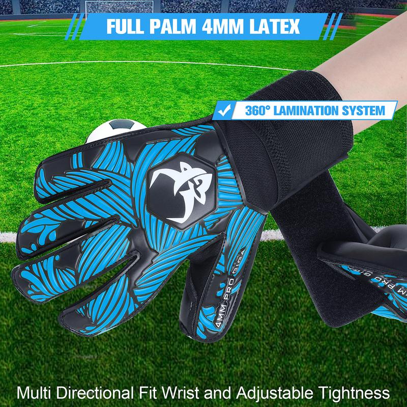 Goalkeeper Goalie Soccer Gloves Extreme Strong Control and Grip with Finger Protection High Performance Pro-Level Goalie Glove Anti-Slip Latex Palm Breathable Comfortable for Kids Youth Adult