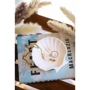 Sea Shell Trinket Dish, Jewelry Tray, Coastal Decor, Pastel Ring Dish, Beach Theme House
