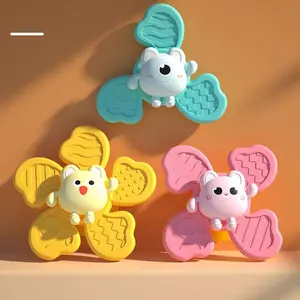 1pcs Suction Cup Fidget Spinner Toys Release Stress And Anxiety Kids Sensory Spinning Toys Gifts For 18 Months Up Toddlers