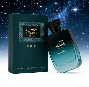 Hawas For Him Malibu Eau de Parfum 100ml | Fresh Coastal Aquatic Men’s Fragrance | Bright Summer Long-Lasting Scent